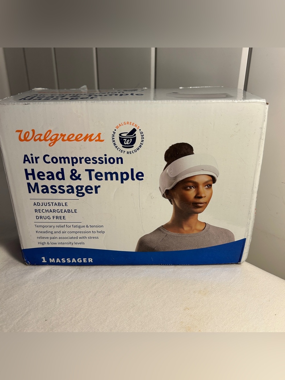 walgreens air compression head & temple massager stress relief device